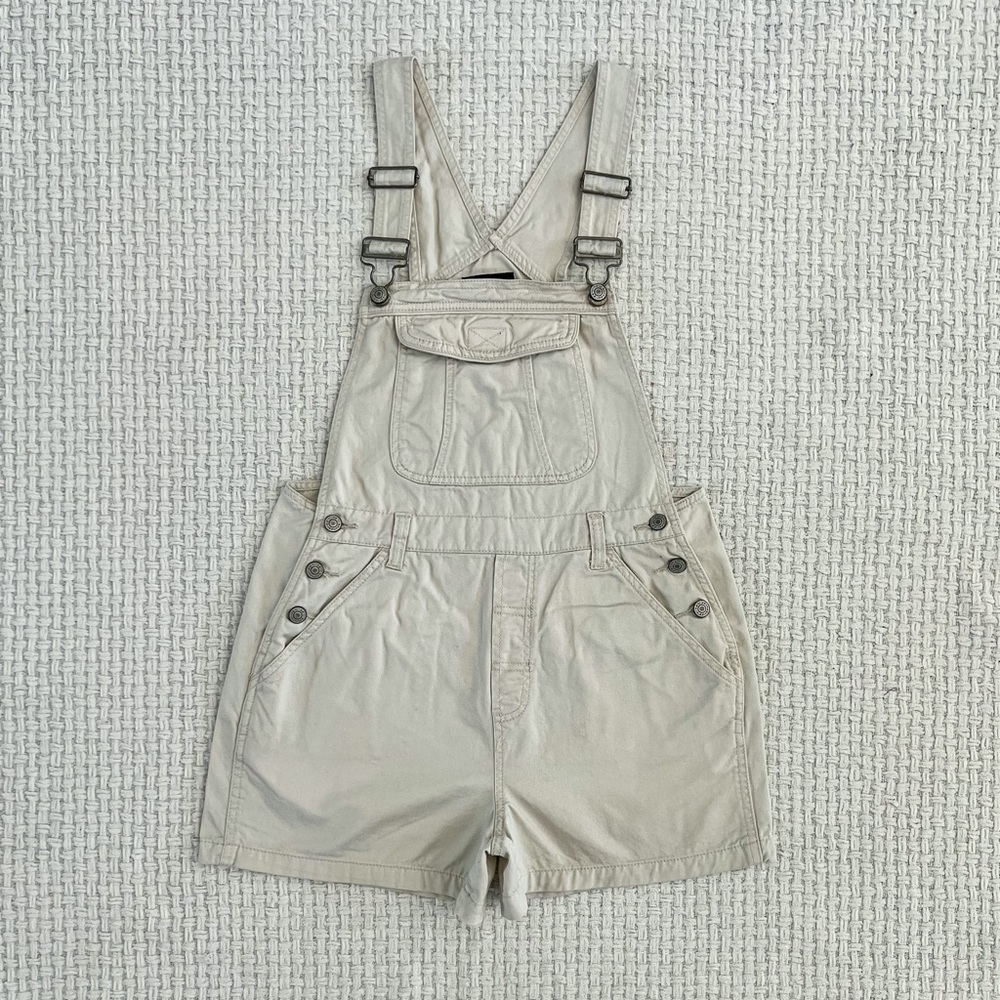 SOLD Vintage 90’s No Boundaries Cream Denim Overalls - Picture 4 of 8
